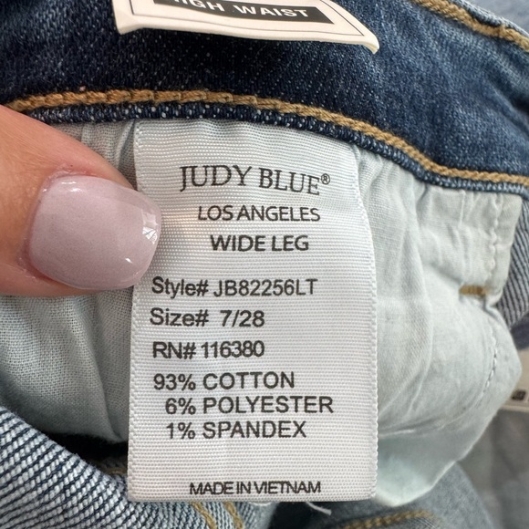 Judy Blue High Waste Wide Leg Jeans. Women’s size 7.  New with tags. - Picture 12 of 13
